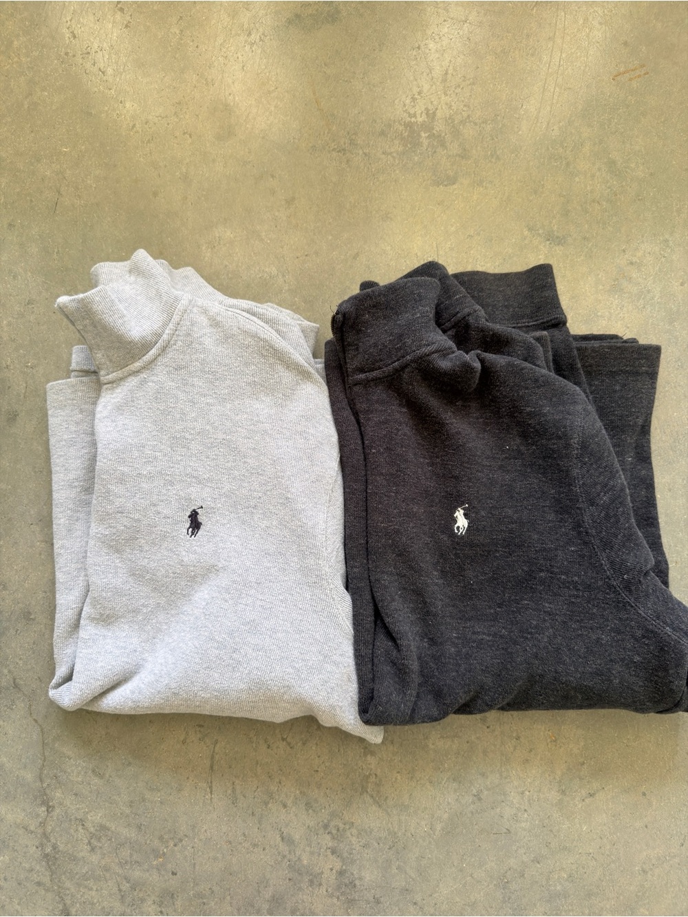 Polo Ralph Lauren Men’s XL Quarter Zip Pullover Sweaters 2 Piece Lot